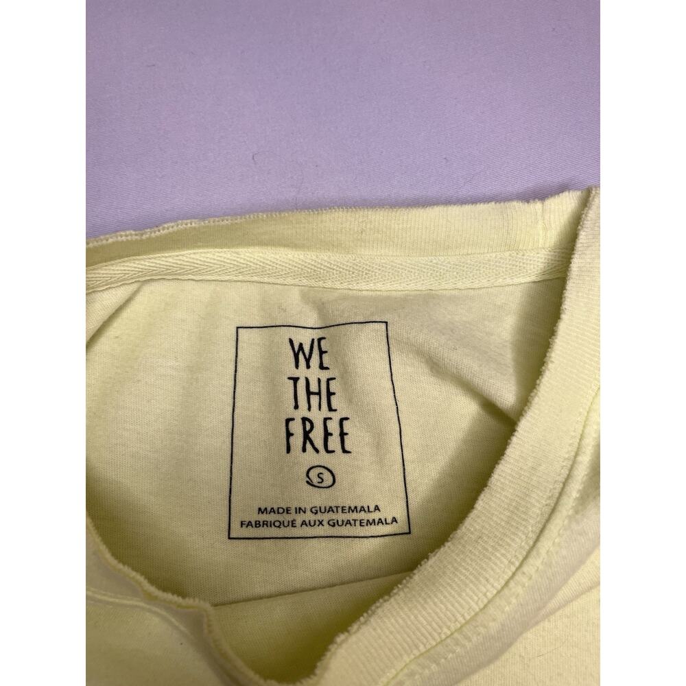 We the Free People Women's S Tank Top Shirt Yellow Short Sleeve